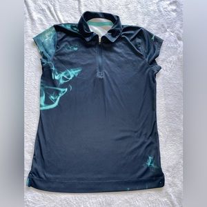 Slazenger Womens Golf Polo Shirt XS 1/4 Zip Short Sleeve